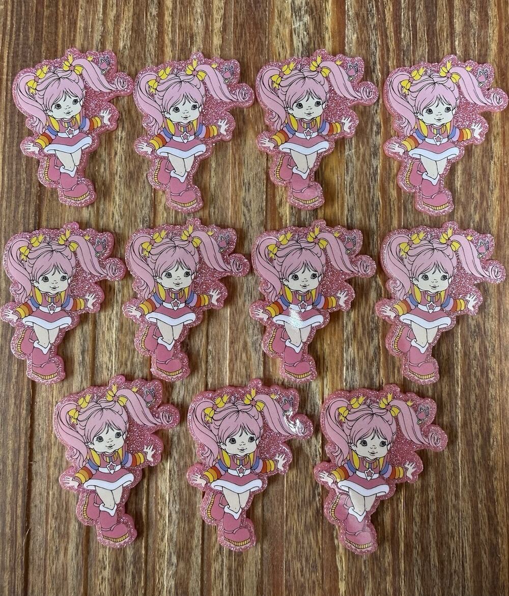 11 Pc Rainbow Brite Acrylic Flatbacks